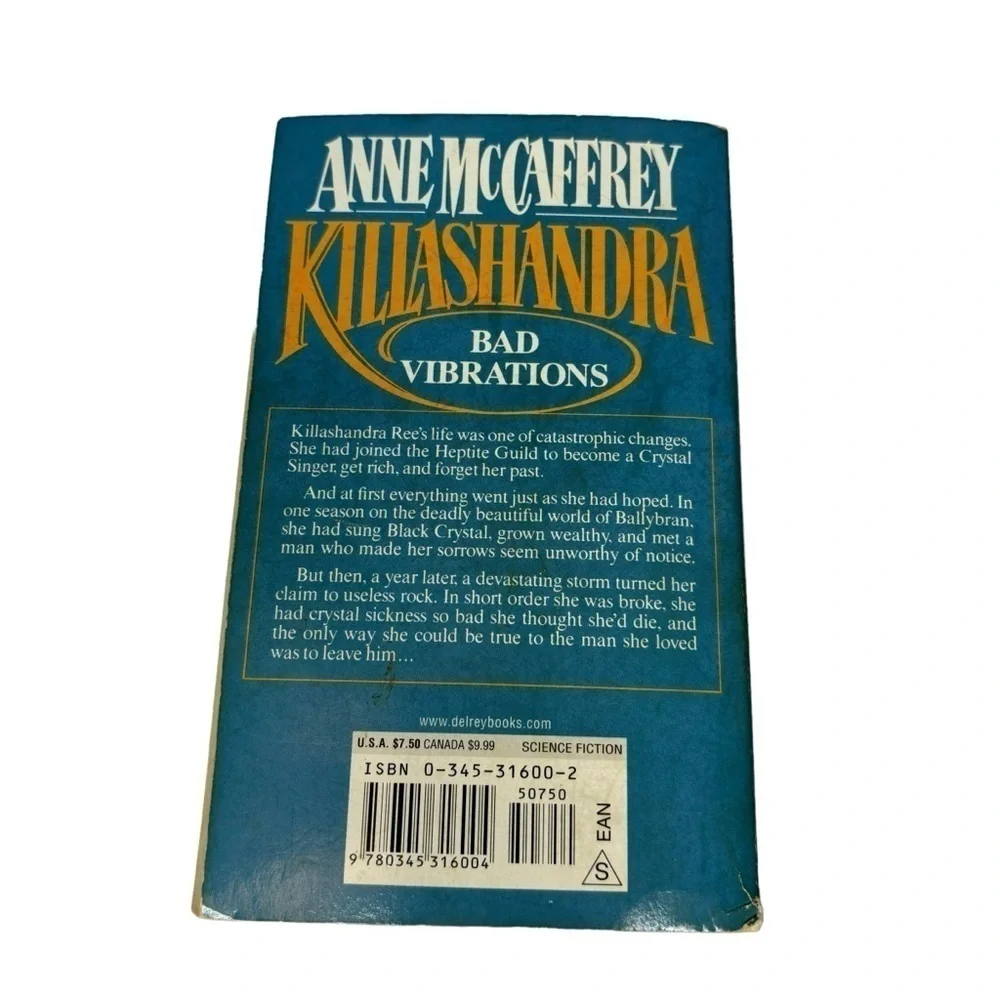 Anne McCaffrey Vintage Paperback Books Bundle of 3 Crystal Singer Series Books‎